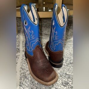 Blue and Brown Western Boots